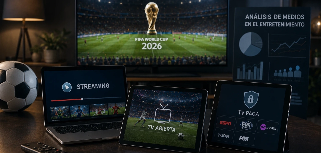 ¿Dónde vas a ver el mundial Streaming, Tv abierta, TV paga, analisis de medios en el entretenimiento.