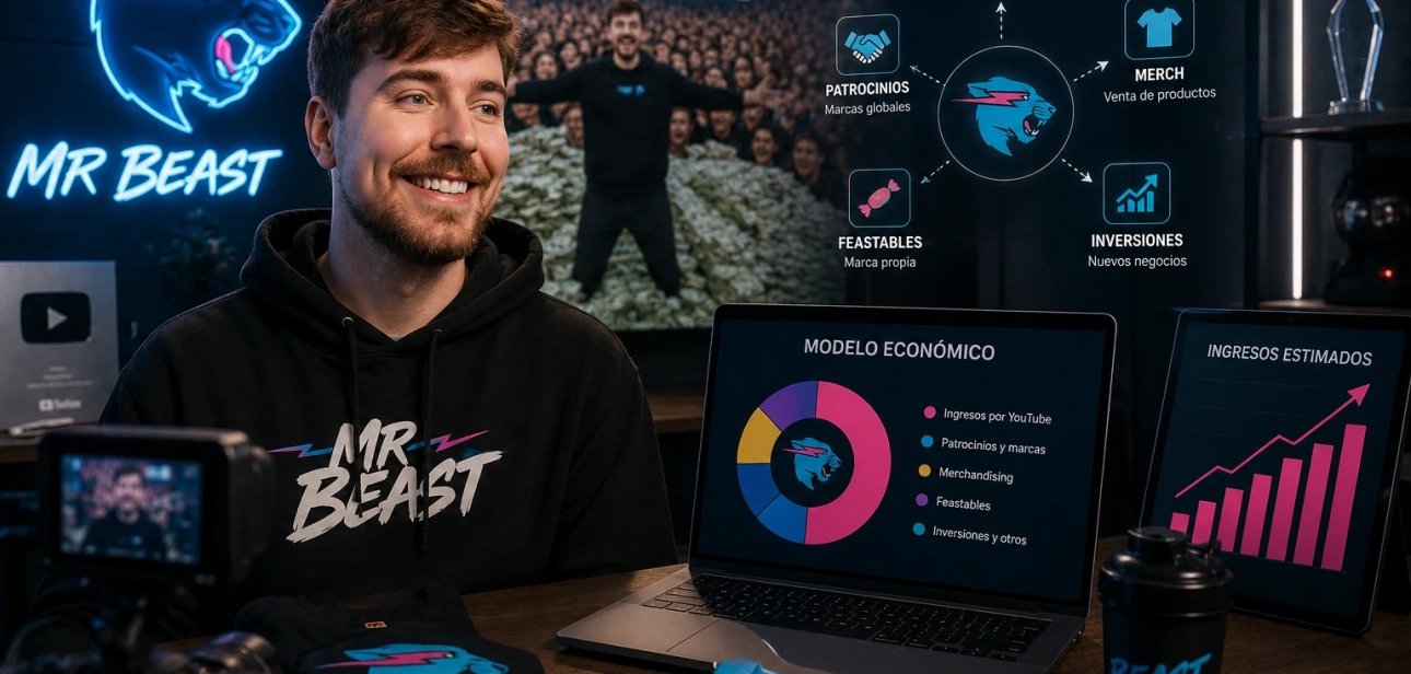 ¿Quien es Mr. Beast y cual es su modelo economico La economía del negocio influencer