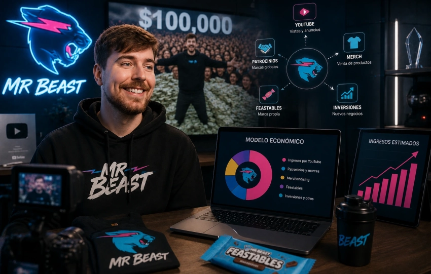 ¿Quien es Mr. Beast y cual es su modelo economico La economía del negocio influencer
